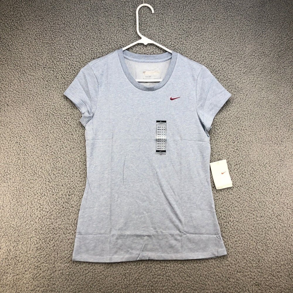 Nike Sports Tee Women's Size Medium Fit Dry Athletic Outdoor T-Shirt Light Blue